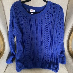 LuLaRoe Women's Blue Chunky Knit Sweater Size M